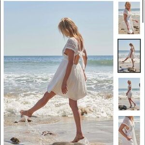 Promesa | M | Saving Grace Lace Tie-Back Kimono Mini Dress